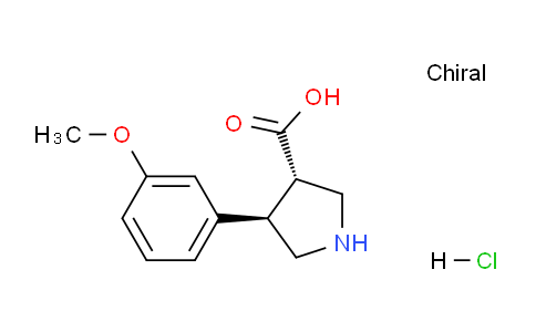 CAS No. 1049735-29-6, (3S,4R)-4-(3-Methoxyphenyl)pyrrolidine-3-carboxylic acid hydrochloride