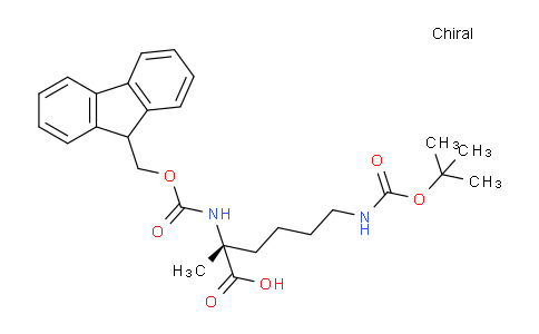 CAS No. 1315449-94-5, (R)-2-((((9H-Fluoren-9-yl)methoxy)carbonyl)amino)-6-((tert-butoxycarbonyl)amino)-2-methylhexanoic acid