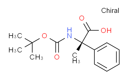 CAS No. 802541-88-4, (S)-2-((tert-Butoxycarbonyl)amino)-2-phenylpropanoic acid