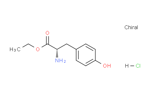 CAS No. 5619-08-9, (S)-Ethyl 2-amino-3-(4-hydroxyphenyl)propanoate hydrochloride