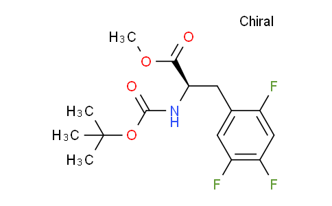 CAS No. 486460-08-6, methyl (2R)-2-[(2-methylpropan-2-yl)oxycarbonylamino]-3-(2,4,5-trifluorophenyl)propanoate