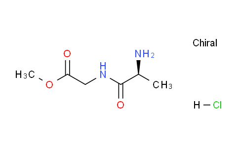 CAS No. 23404-09-3, methyl 2-[[(2S)-2-aminopropanoyl]amino]acetate;hydrochloride