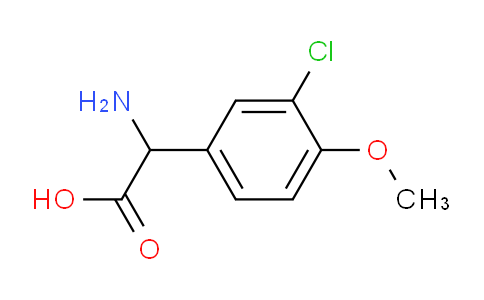CAS No. 53091-63-7, Amino-(3-chloro-4-methoxy-phenyl)-acetic acid