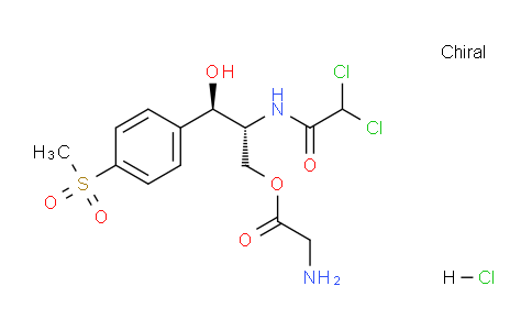 CAS No. 2611-61-2, (2R,3R)-2-(2,2-dichloroacetamido)-3-hydroxy-3-(4-methanesulfonylphenyl)propyl 2-aminoacetate hydrochloride