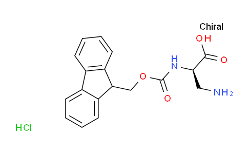 CAS No. 487027-89-4, (R)-2-((((9H-Fluoren-9-yl)methoxy)carbonyl)amino)-3-aminopropanoic acid hydrochloride