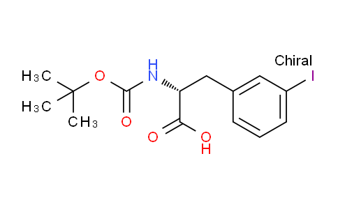 CAS No. 478183-66-3, (R)-2-((tert-Butoxycarbonyl)amino)-3-(3-iodophenyl)propanoic acid