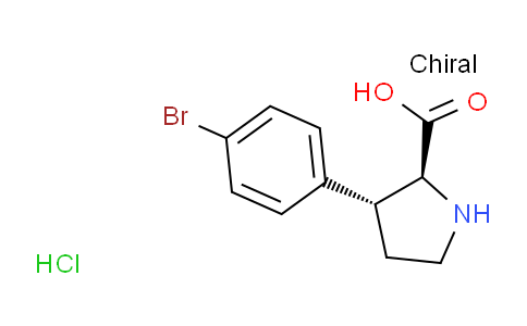 CAS No. 2306248-52-0, (2S,3R)-3-(4-bromophenyl)pyrrolidine-2-carboxylic acid;hydrochloride