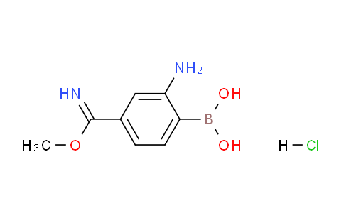 CAS No. 1217501-29-5, (2-Amino-4-(imino(methoxy)methyl)phenyl)boronic acid hydrochloride