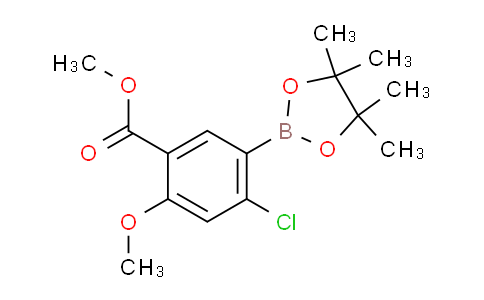 CAS No. 1070892-90-8, Methyl 4-chloro-2-methoxy-5-(4,4,5,5-tetramethyl-1,3,2-dioxaborolan-2-yl)benzoate