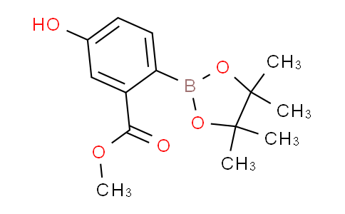 CAS No. 1029439-78-8, methyl 5-hydroxy-2-(4,4,5,5-tetramethyl-1,3,2-dioxaborolan-2-yl)benzoate
