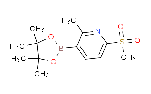 CAS No. 1420297-13-7, 2-Methyl-6-(methylsulfonyl)-3-(4,4,5,5-tetramethyl-1,3,2-dioxaborolan-2-yl)pyridine