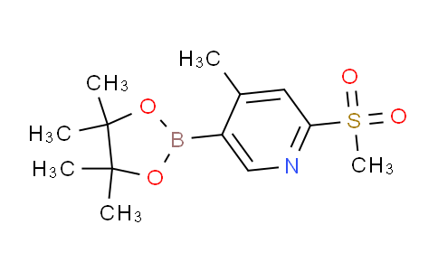 CAS No. 1353745-98-8, 4-Methyl-2-(methylsulfonyl)-5-(4,4,5,5-tetramethyl-1,3,2-dioxaborolan-2-yl)pyridine