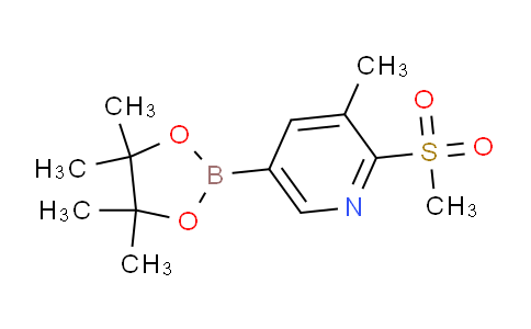 CAS No. 1445651-57-9, 3-Methyl-2-(methylsulfonyl)-5-(4,4,5,5-tetramethyl-1,3,2-dioxaborolan-2-yl)pyridine