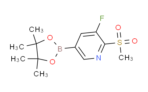 CAS No. 1351997-55-1, 3-fluoro-5-(4,4,5,5-tetramethyl-1,3,2-dioxaborolan-2-yl)-2-(methylsulfonyl)pyridine
