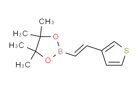 CAS No. 736987-75-0, (E)-4,4,5,5-Tetramethyl-2-(2-(thiophen-3-yl)vinyl)-1,3,2-dioxaborolane