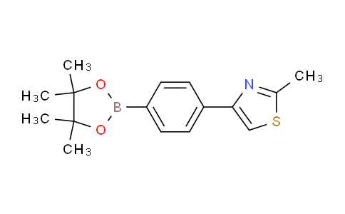 CAS No. 857283-68-2, 2-methyl-4-(4-(4,4,5,5-tetramethyl-1,3,2-dioxaborolan-2-yl)phenyl)thiazole