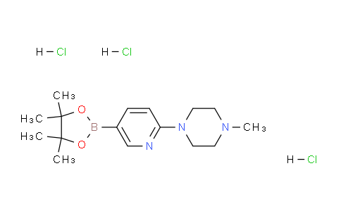CAS No. 1452551-40-4, 1-methyl-4-(5-(4,4,5,5-tetramethyl-1,3,2-dioxaborolan-2-yl)pyridin-2-yl)piperazine trihydrochloride