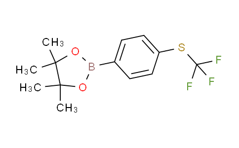 CAS No. 1005206-25-6, 4,4,5,5-tetramethyl-2-(4-((trifluoromethyl)thio)phenyl)-1,3,2-dioxaborolane