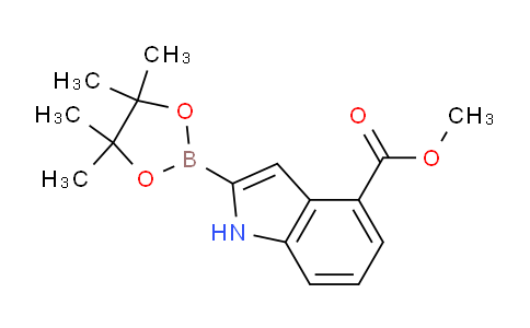 CAS No. 1072811-67-6, methyl 2-(4,4,5,5-tetramethyl-1,3,2-dioxaborolan-2-yl)-1H-indole-4-carboxylate