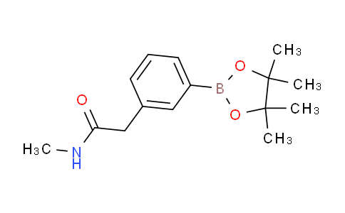 CAS No. 1036761-96-2, N-Methyl-2-(3-(4,4,5,5-tetramethyl-1,3,2-dioxaborolan-2-yl)phenyl)acetamide