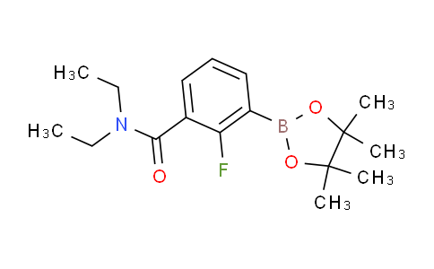 CAS No. 1150271-35-4, N,N-diethyl-2-fluoro-3-(4,4,5,5-tetramethyl-1,3,2-dioxaborolan-2-yl)benzamide