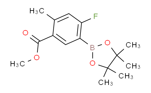 CAS No. 1218790-17-0, methyl 4-fluoro-2-methyl-5-(4,4,5,5-tetramethyl-1,3,2-dioxaborolan-2-yl)benzoate