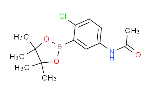 CAS No. 1218789-92-4, N-(4-Chloro-3-(4,4,5,5-tetramethyl-1,3,2-dioxaborolan-2-yl)phenyl)acetamide