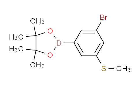 CAS No. 1256359-20-2, 2-(3-bromo-5-(methylthio)phenyl)-4,4,5,5-tetramethyl-1,3,2-dioxaborolane