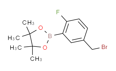 CAS No. 1256360-47-0, 2-(5-(bromomethyl)-2-fluorophenyl)-4,4,5,5-tetramethyl-1,3,2-dioxaborolane