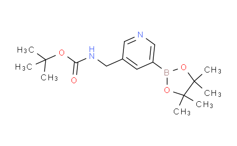 CAS No. 1257554-93-0, tert-Butyl ((5-(4,4,5,5-tetramethyl-1,3,2-dioxaborolan-2-yl)pyridin-3-yl)methyl)carbamate