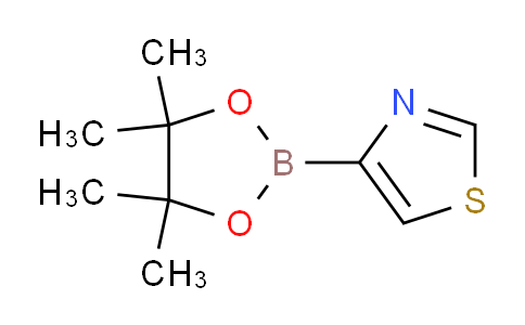 CAS No. 1083180-00-0, 4-(4,4,5,5-Tetramethyl-1,3,2-dioxaborolan-2-yl)thiazole