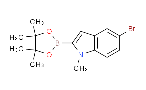 CAS No. 1192037-87-8, 5-Bromo-1-methyl-2-(4,4,5,5-tetramethyl-1,3,2-dioxaborolan-2-yl)-1H-indole
