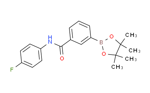 CAS No. 850567-58-7, N-(4-Fluorophenyl)-3-(4,4,5,5-tetramethyl-1,3,2-dioxaborolan-2-yl)benzamide