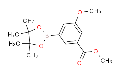 CAS No. 889654-06-2, Methyl 3-methoxy-5-(4,4,5,5-tetramethyl-1,3,2-dioxaborolan-2-yl)benzoate