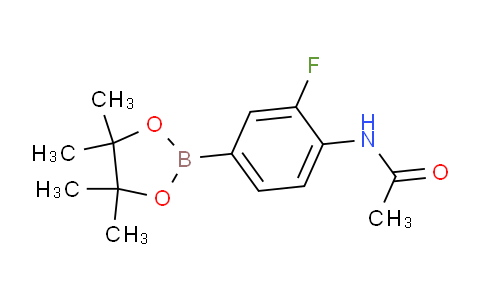 CAS No. 269410-27-7, N-(2-Fluoro-4-(4,4,5,5-tetramethyl-1,3,2-dioxaborolan-2-yl)phenyl)acetamide