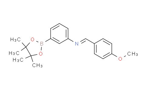 CAS No. 380151-91-7, (E)-1-(4-methoxyphenyl)-N-(3-(4,4,5,5-tetramethyl-1,3,2-dioxaborolan-2-yl)phenyl)methanimine