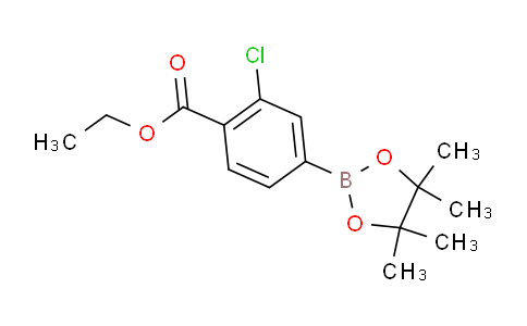 CAS No. 474709-76-7, Ethyl 2-chloro-4-(4,4,5,5-tetramethyl-1,3,2-dioxaborolan-2-yl)benzoate