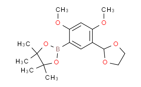 CAS No. 552845-85-9, 2-(5-(1,3-dioxolan-2-yl)-2,4-dimethoxyphenyl)-4,4,5,5-tetramethyl-1,3,2-dioxaborolane