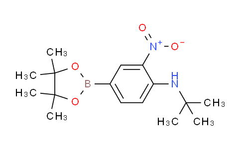 CAS No. 1218791-23-1, N-(tert-Butyl)-2-nitro-4-(4,4,5,5-tetramethyl-1,3,2-dioxaborolan-2-yl)aniline
