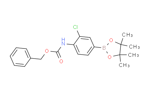 CAS No. 1218791-42-4, benzyl (2-chloro-4-(4,4,5,5-tetramethyl-1,3,2-dioxaborolan-2-yl)phenyl)carbamate