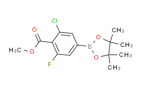 CAS No. 1321613-03-9, Methyl 2-chloro-6-fluoro-4-(4,4,5,5-tetramethyl-1,3,2-dioxaborolan-2-yl)benzoate