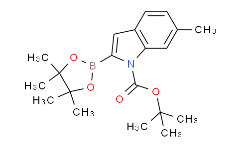 CAS No. 1218791-10-6, tert-Butyl 6-methyl-2-(4,4,5,5-tetramethyl-1,3,2-dioxaborolan-2-yl)-1H-indole-1-carboxylate