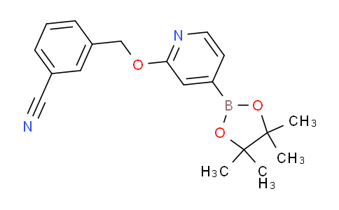 CAS No. 1346708-13-1, 3-(((4-(4,4,5,5-tetramethyl-1,3,2-dioxaborolan-2-yl)pyridin-2-yl)oxy)methyl)benzonitrile