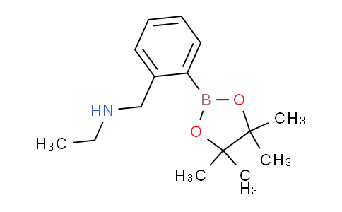 CAS No. 1218791-16-2, N-(2-(4,4,5,5-Tetramethyl-1,3,2-dioxaborolan-2-yl)benzyl)ethanamine