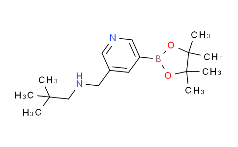 CAS No. 919347-21-0, 2,2-Dimethyl-N-((5-(4,4,5,5-tetramethyl-1,3,2-dioxaborolan-2-yl)pyridin-3-yl)methyl)propan-1-amine