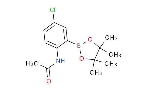 CAS No. 957063-08-0, N-(4-Chloro-2-(4,4,5,5-tetramethyl-1,3,2-dioxaborolan-2-yl)phenyl)acetamide