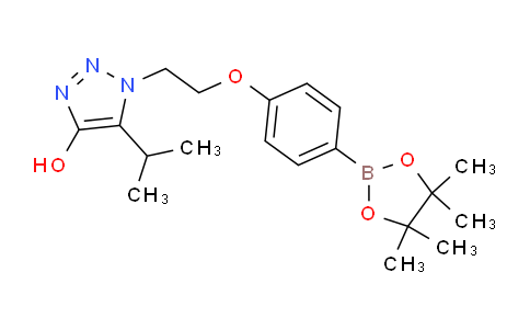 CAS No. 957035-00-6, 5-Isopropyl-1-(2-(4-(4,4,5,5-tetramethyl-1,3,2-dioxaborolan-2-yl)phenoxy)ethyl)-1H-1,2,3-triazol-4-ol