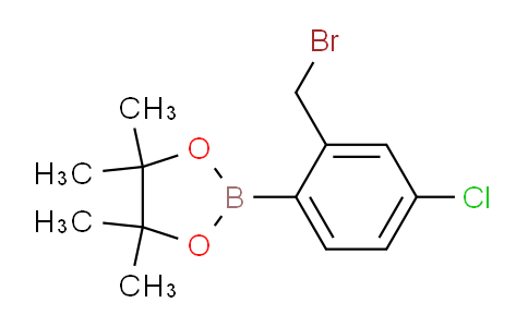 CAS No. 957034-64-9, 2-(2-(Bromomethyl)-4-chlorophenyl)-4,4,5,5-tetramethyl-1,3,2-dioxaborolane