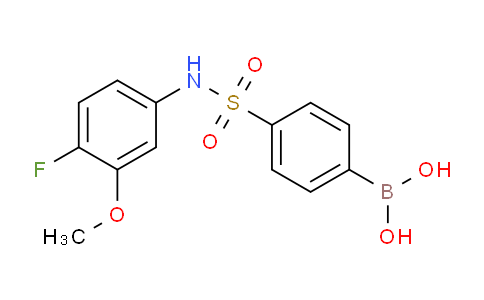CAS No. 957120-99-9, (4-(N-(4-Fluoro-3-methoxyphenyl)-sulfamoyl)phenyl)boronic acid