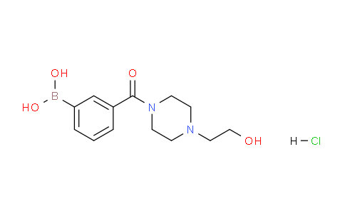 CAS No. 957060-95-6, (3-(4-(2-Hydroxyethyl)piperazine-1-carbonyl)phenyl)boronic acid hydrochloride